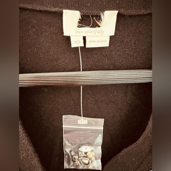 Kate Spade Black Embellished Brooch Cardigan Size XS - Picture 13 of 14